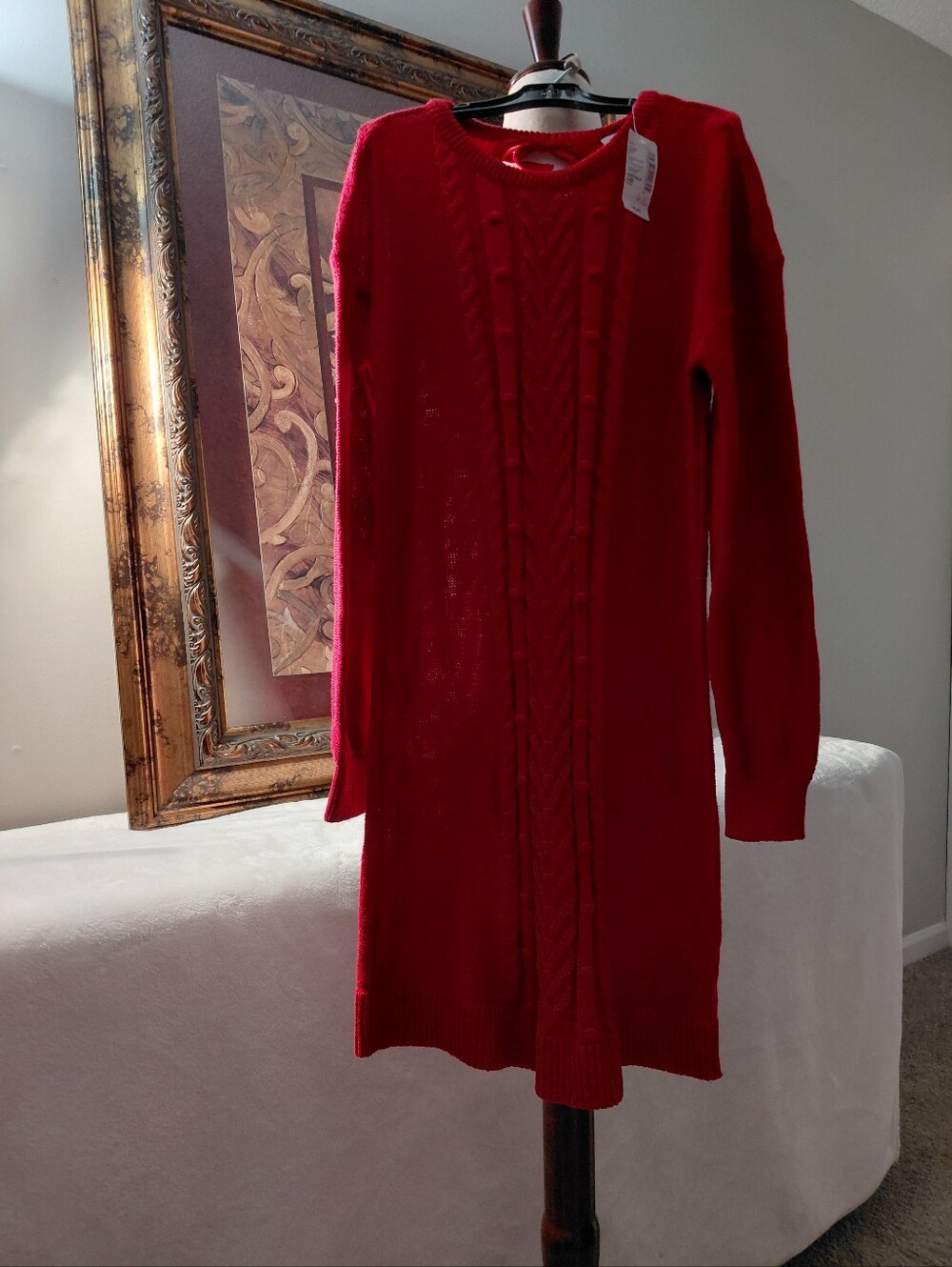 The Children's Place Red Cable-Knit Sweater Dress Size "10-12" Girls. Sparkles